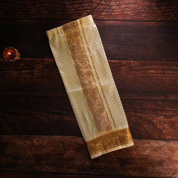 ✨ Premium Art Silk Dhoti – Polock Zari Border