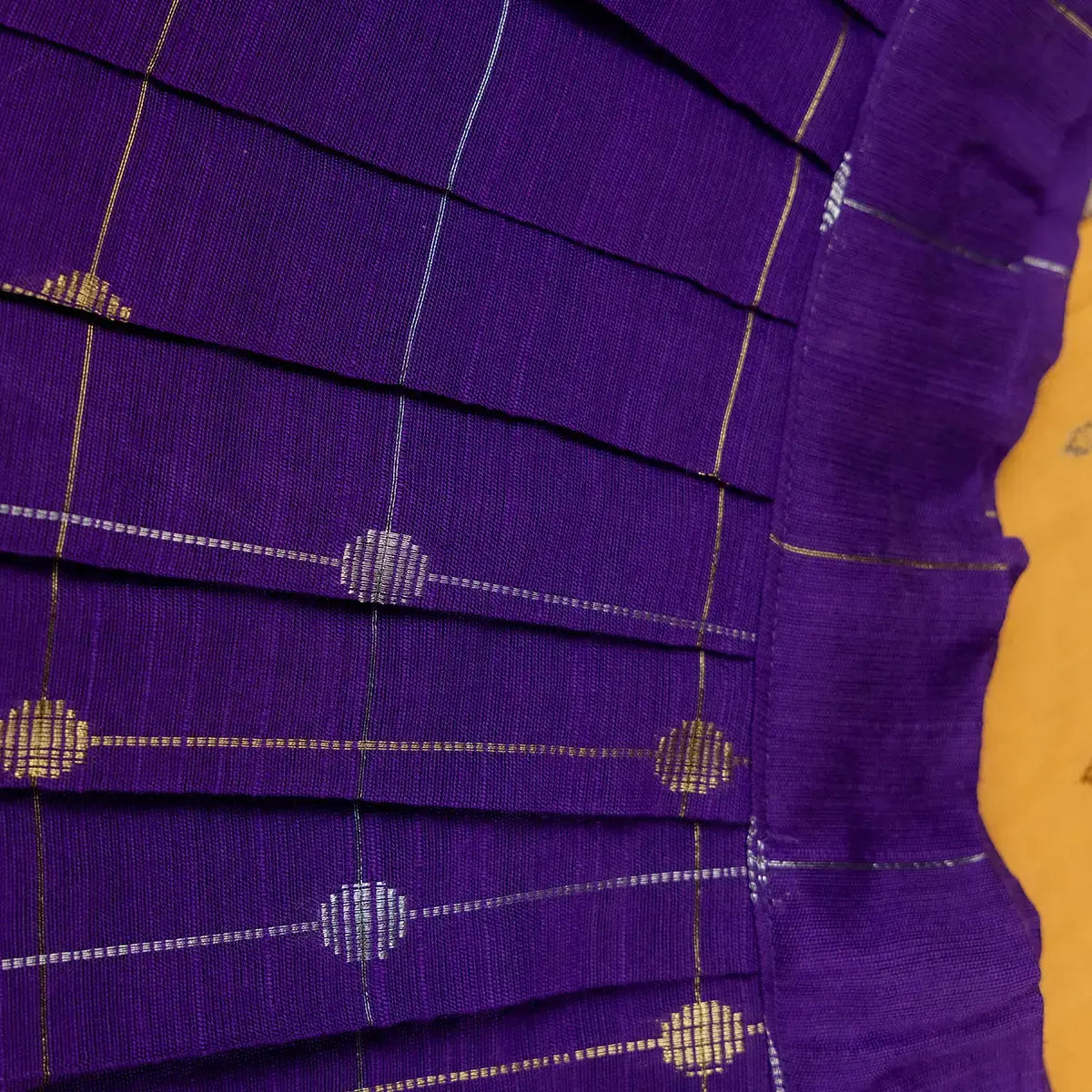 Sunny Yellow & Royal Purple Ethnic Top & Skirt Set