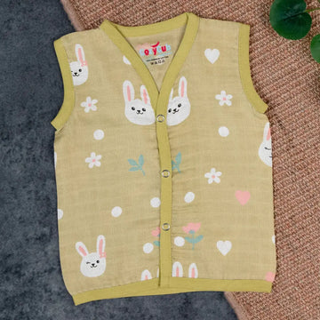 Green Bunny - Muslin Jabla