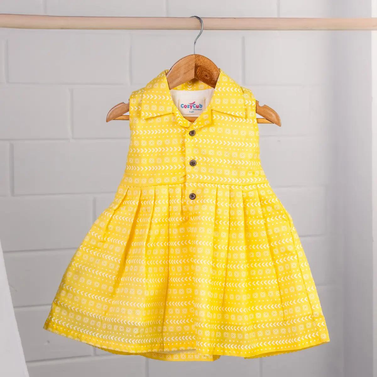 Adorable Mustard Yellow - Collar Frock