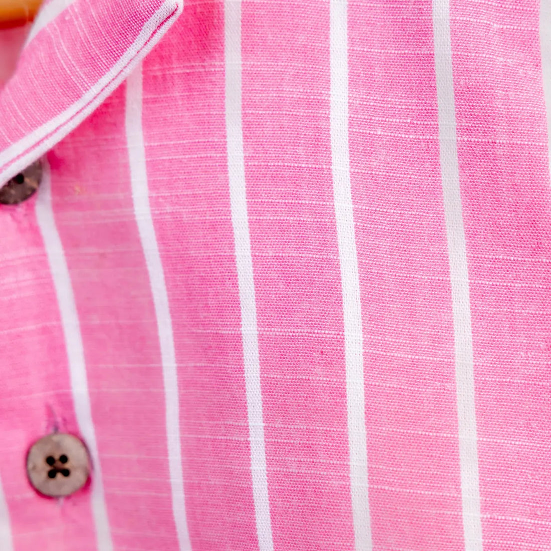Pretty Pink Stripe - Collar Frock