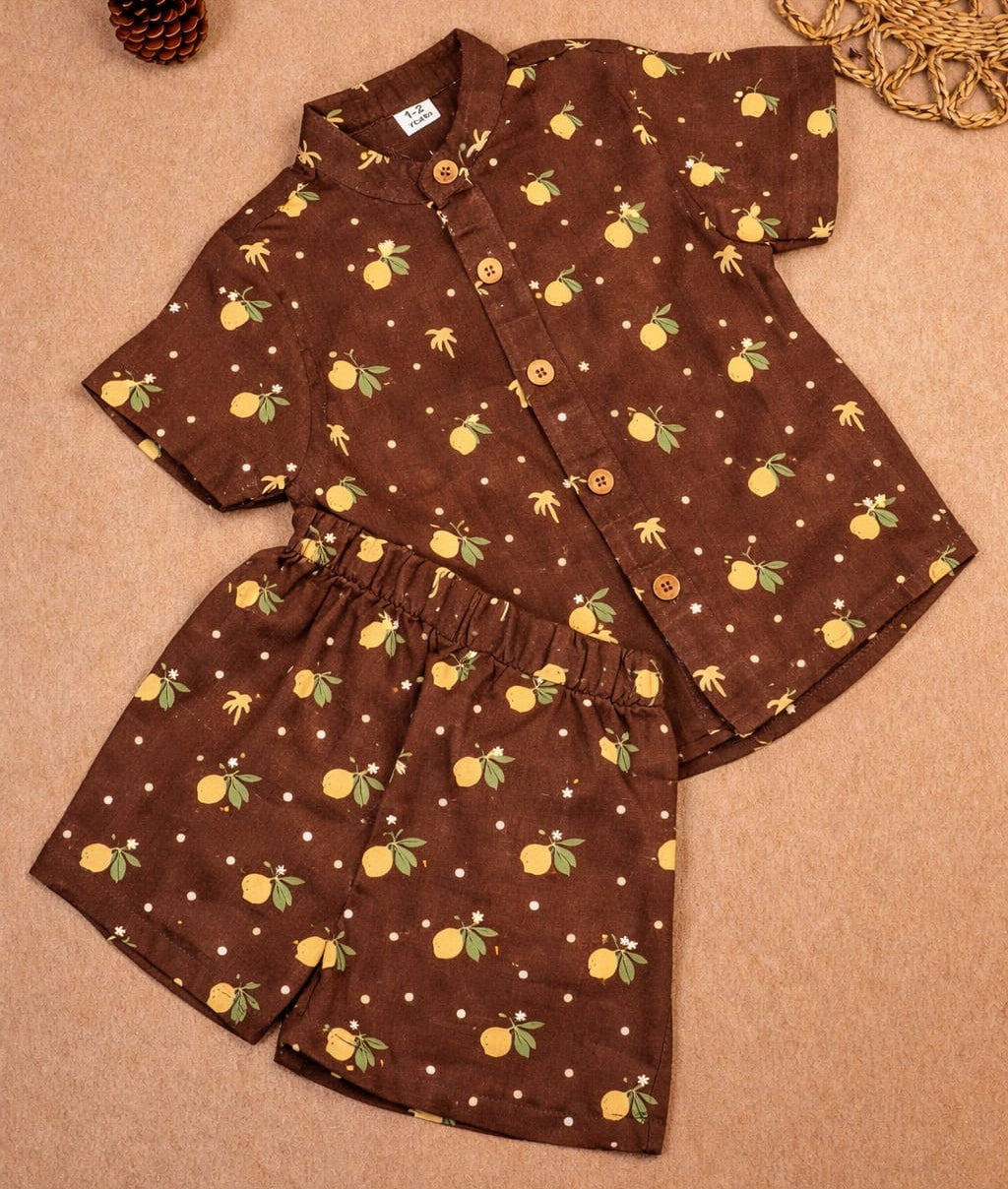 Brown Lemon Grove - Half Sleeve set