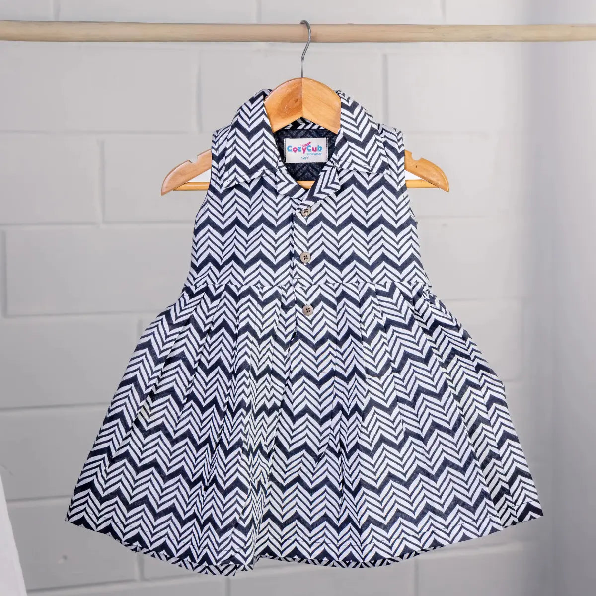Zigzag Chevron - Collar Frock