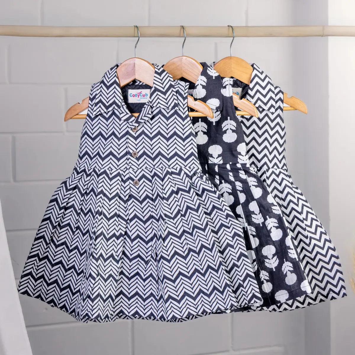 Chevron Zigzag - Collar Frock