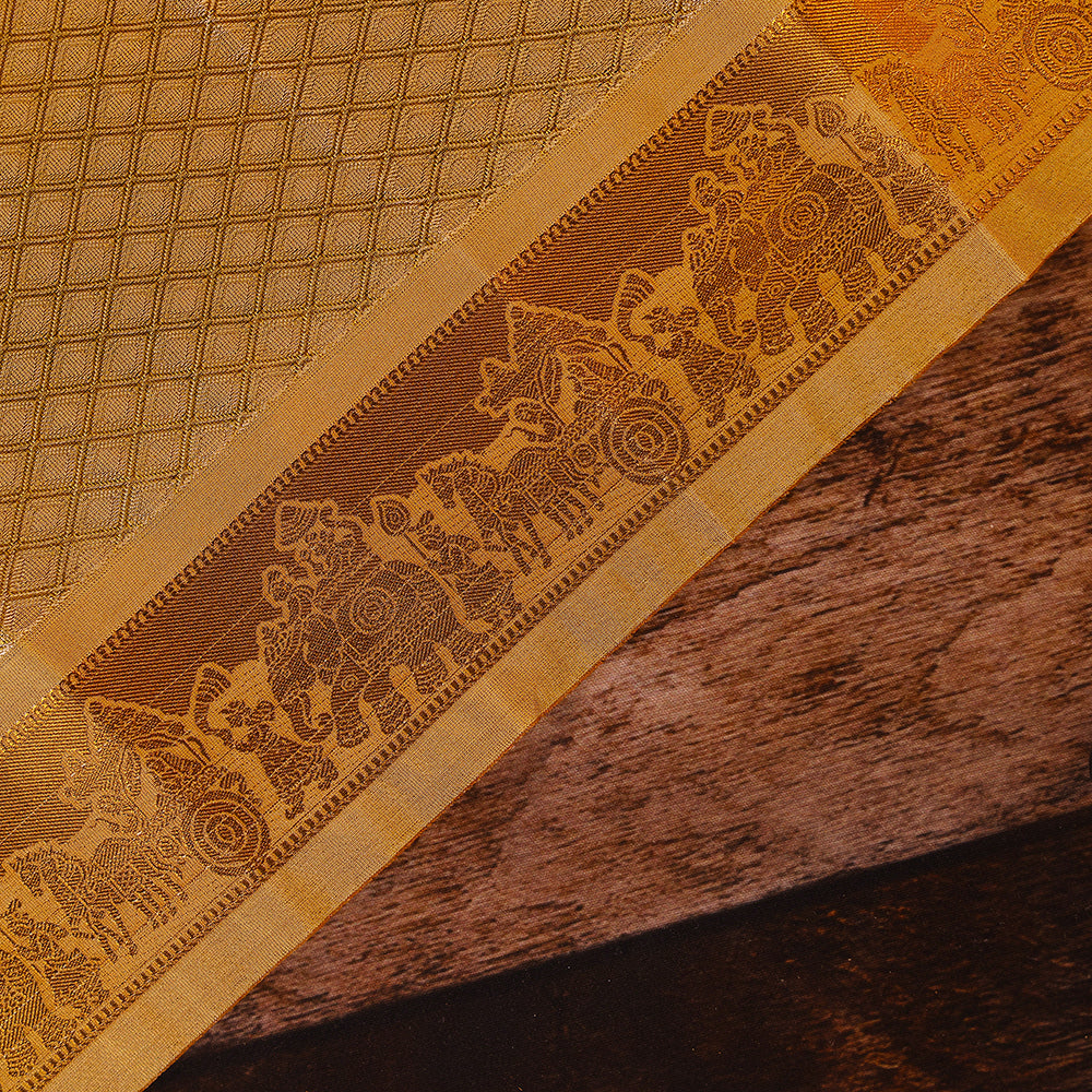 ✨ Premium Art Silk Dhoti – Royal Palock Zari Border
