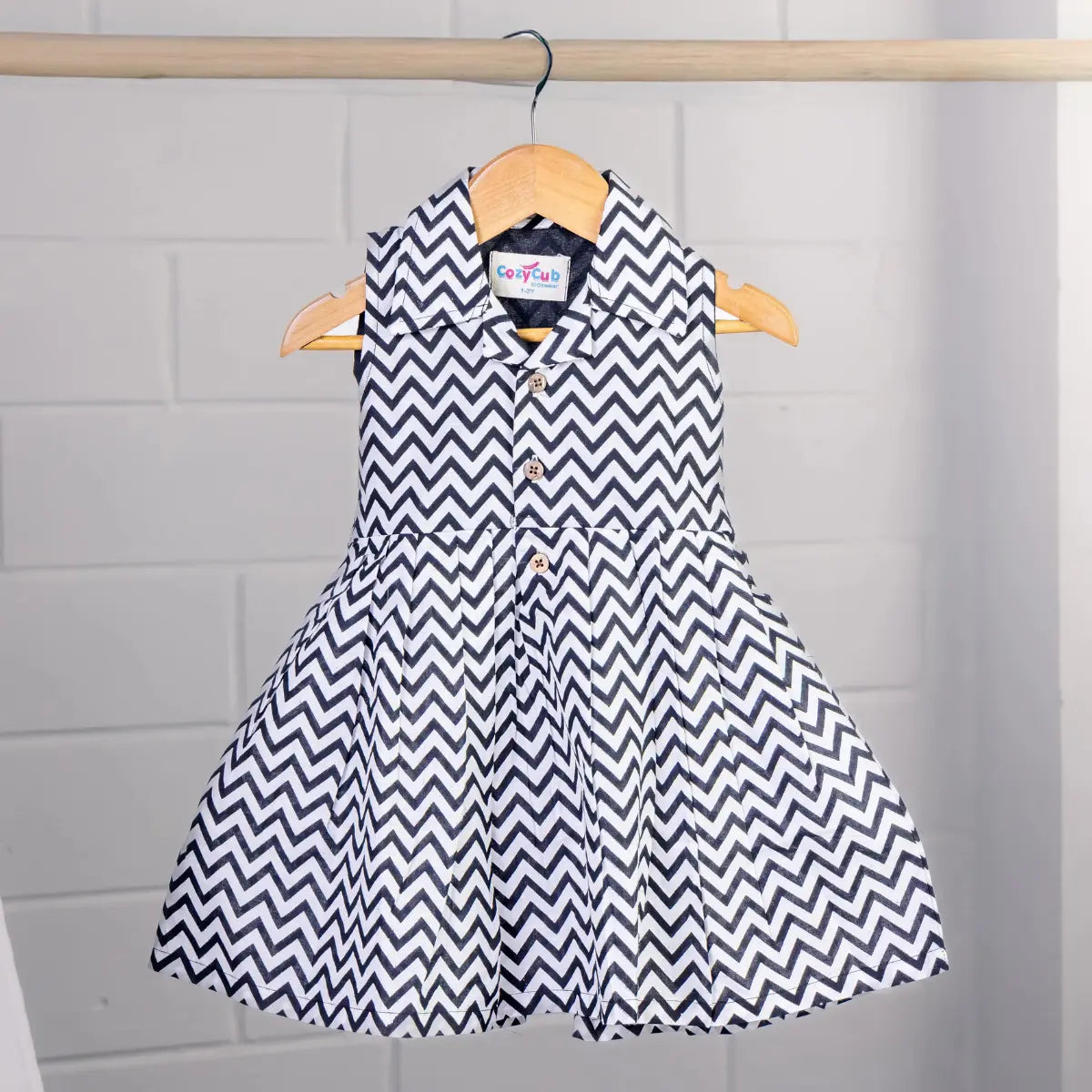 Chevron Zigzag - Collar Frock