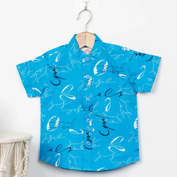 Ocean Script - Cotton Shirt