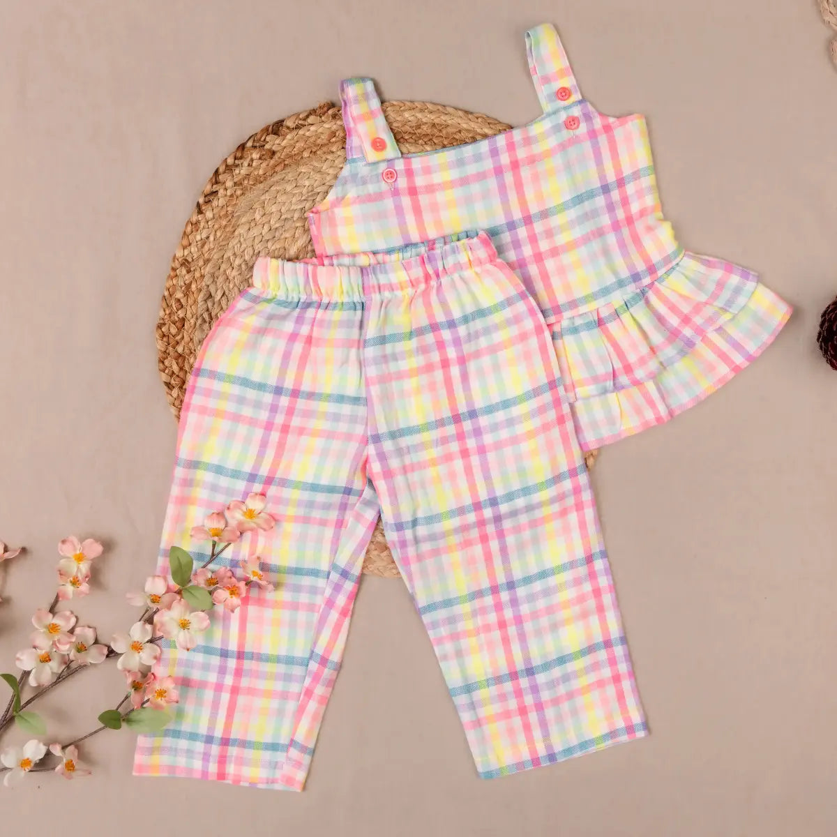 Cheerful Rainbow Gingham - Coords Set