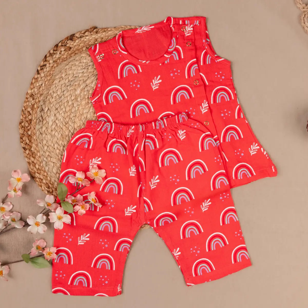 Vibrant Rainbow and Leaf - Coords Set