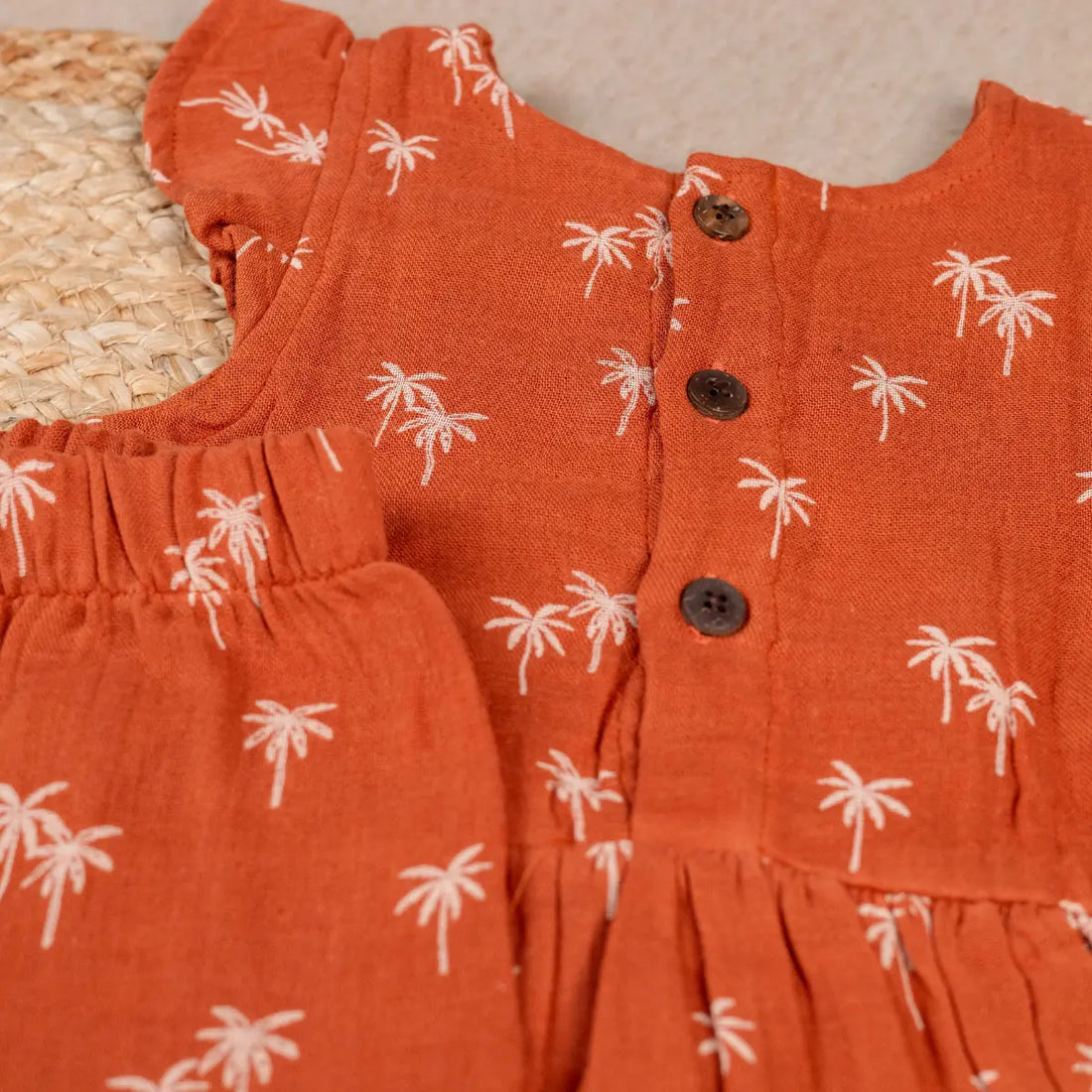 Brown with Tropical White Palm Tree - Coords Set