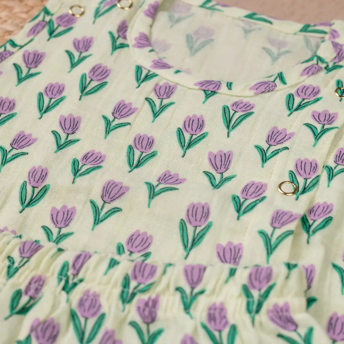 Mint Green with Delightful Purple Tulip - Coords Set
