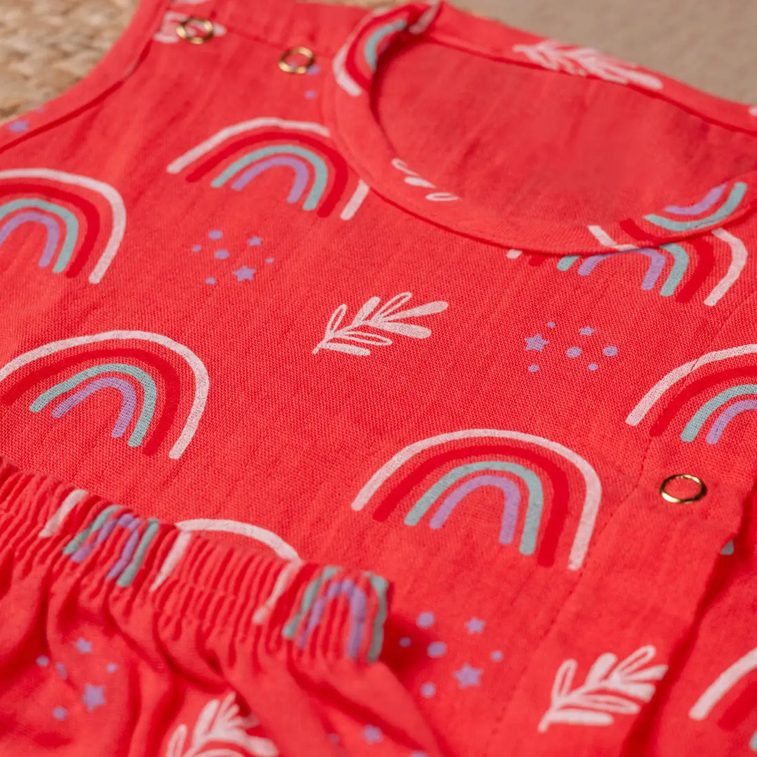 Vibrant Rainbow and Leaf - Coords Set