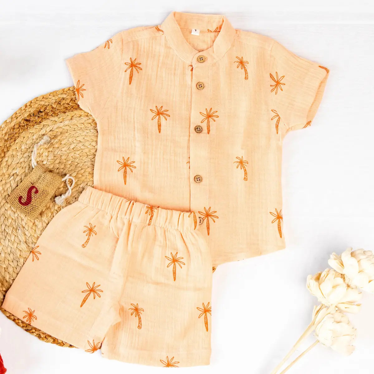 Peach Palm Tree - Half Sleeve Set