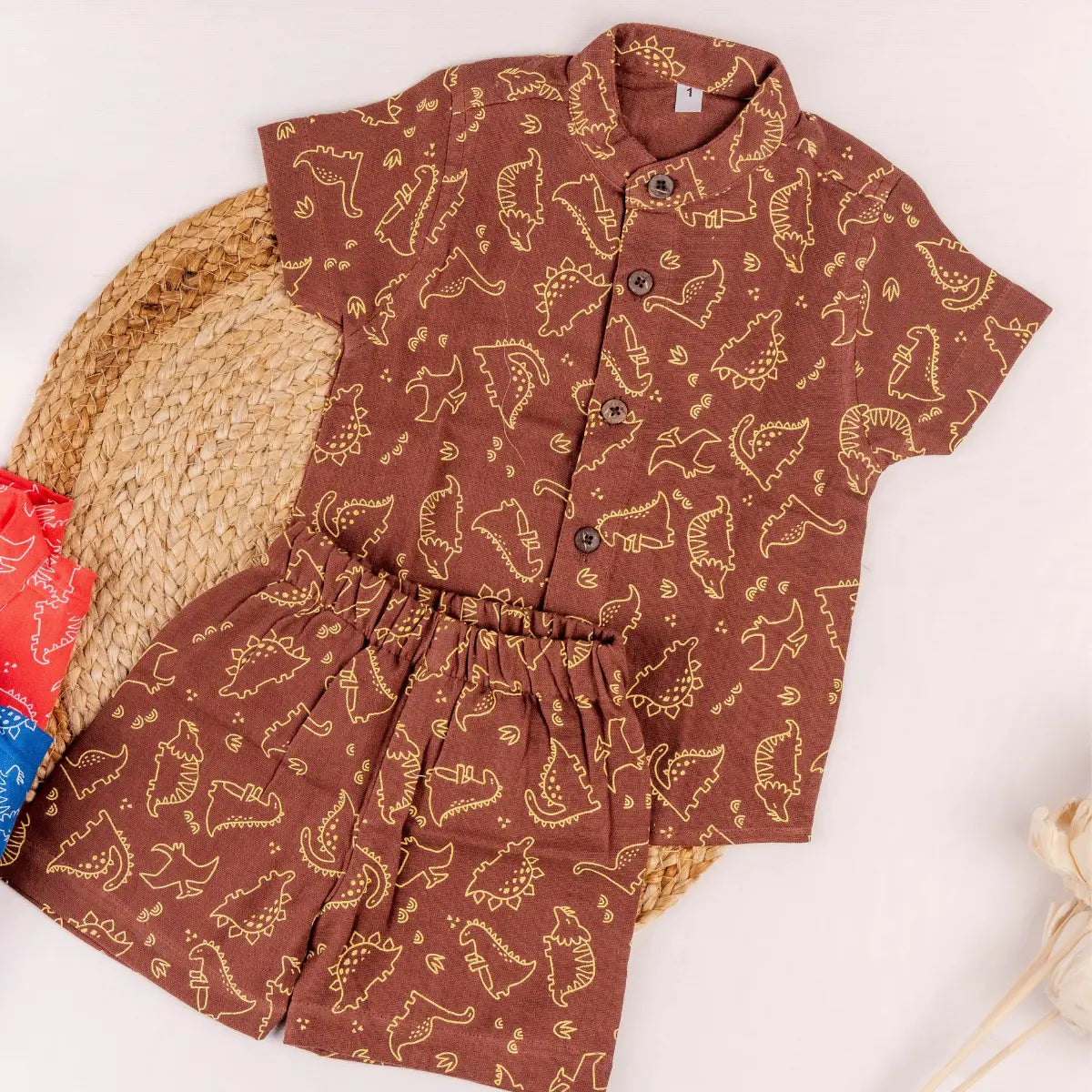Brown Dino - Half Sleeve Set