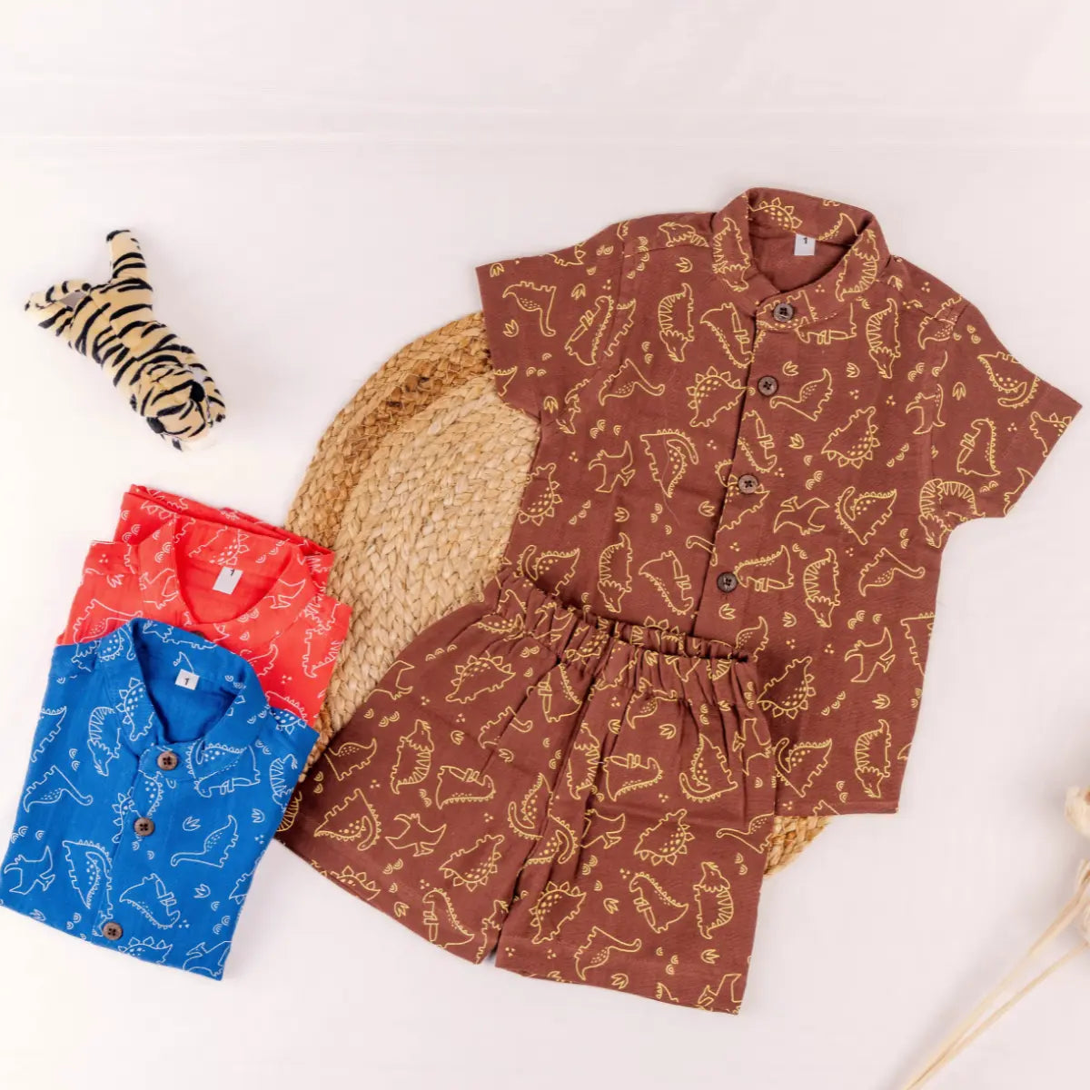 Brown Dino - Half Sleeve Set