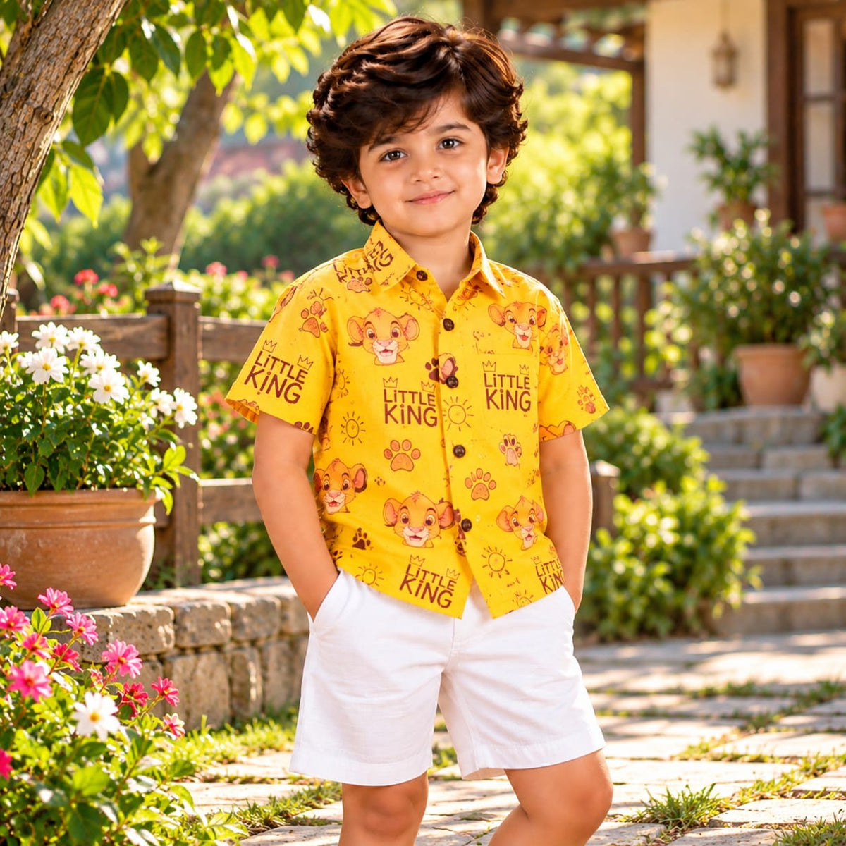 🦁 Mustard Yellow Little King Shirt