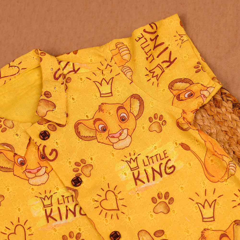 🦁 Mustard Yellow Little King Shirt