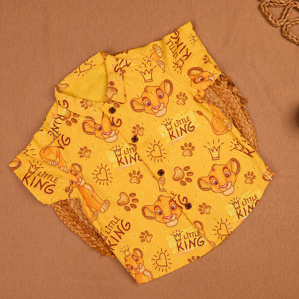 🦁 Mustard Yellow Little King Shirt