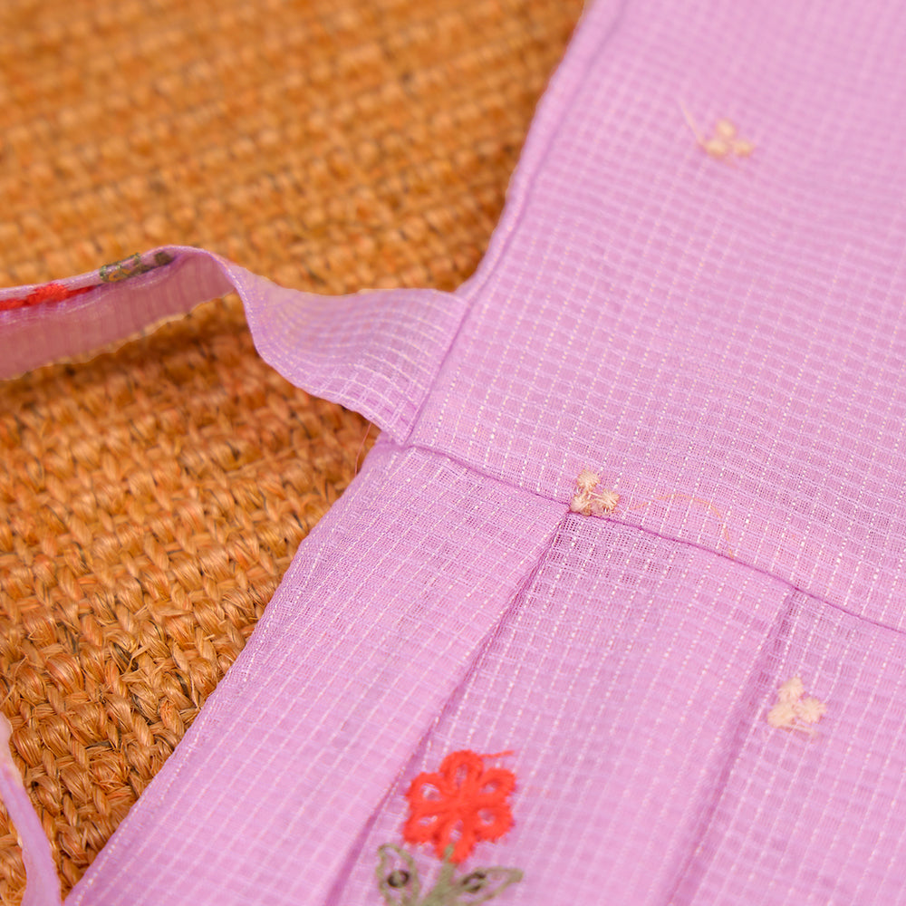💜 Lilac Floral Kota Frock