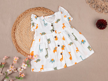 Colourful Giraff Frock