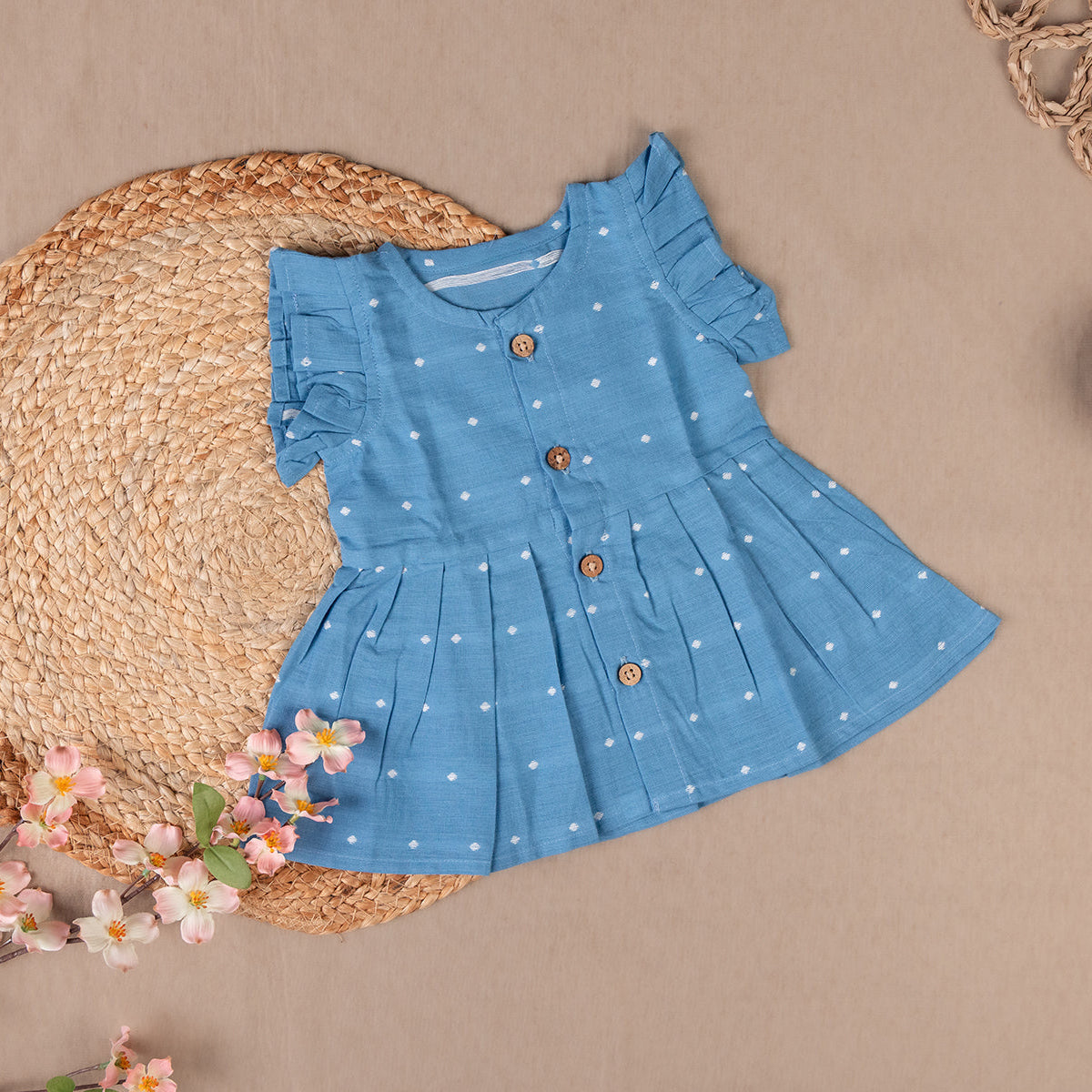 Blue Polka dot Frock