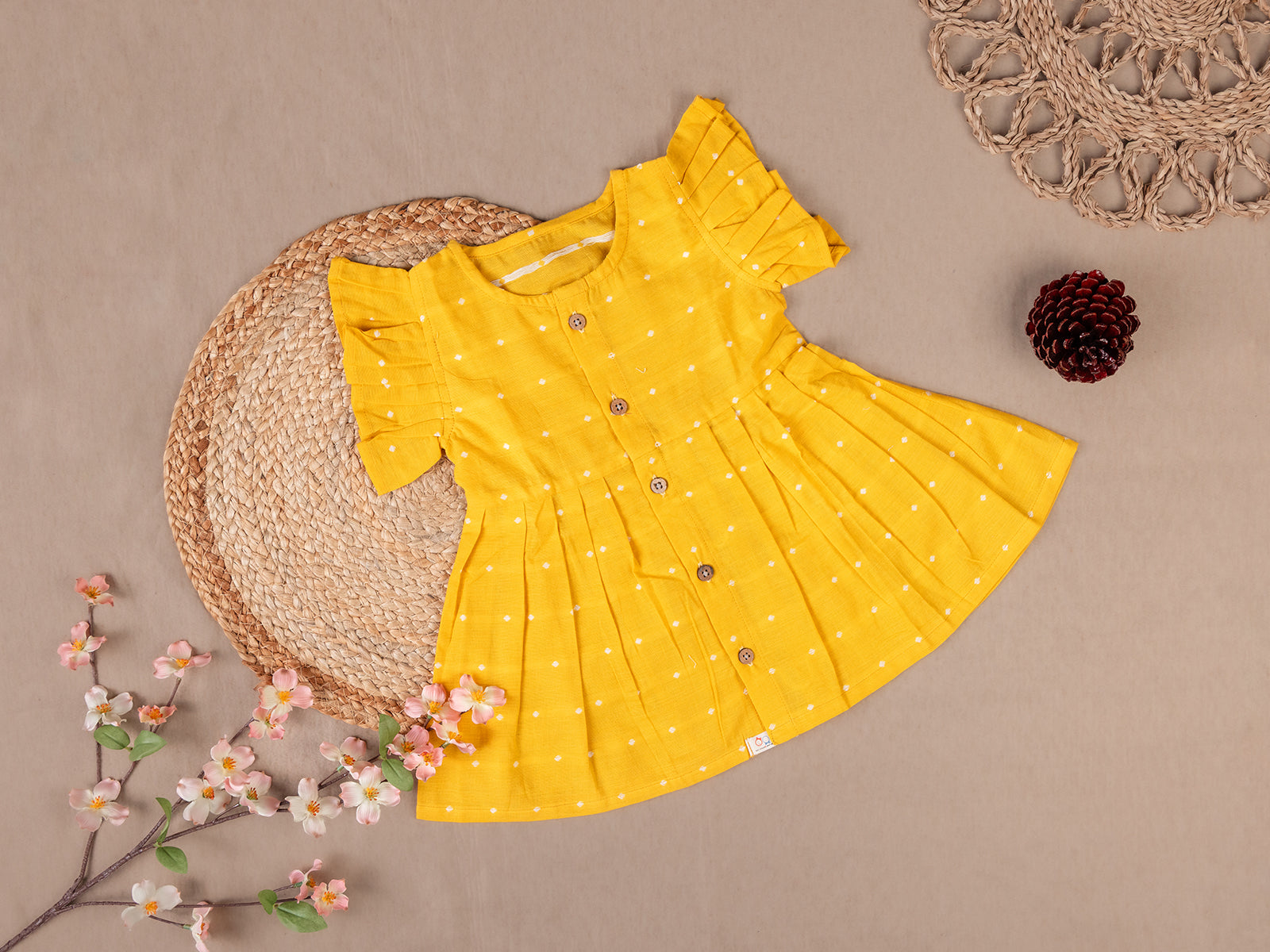 Yellow Polka dot Frock