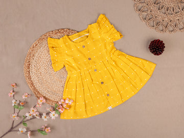 Yellow Polka dot Frock