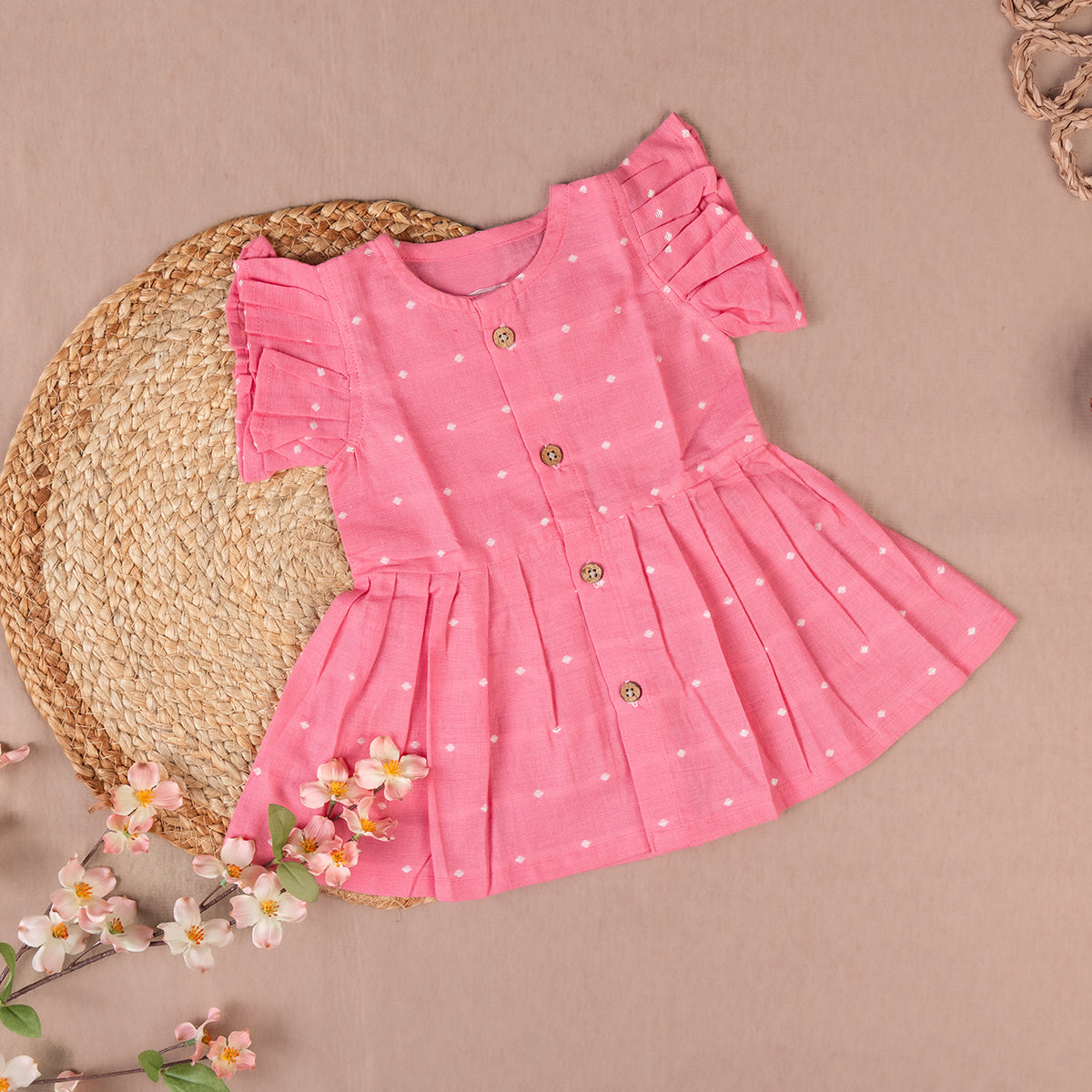 Pink Polka dot Frock