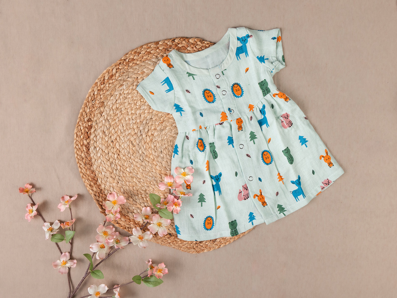 Blue Animal  Frill Frock