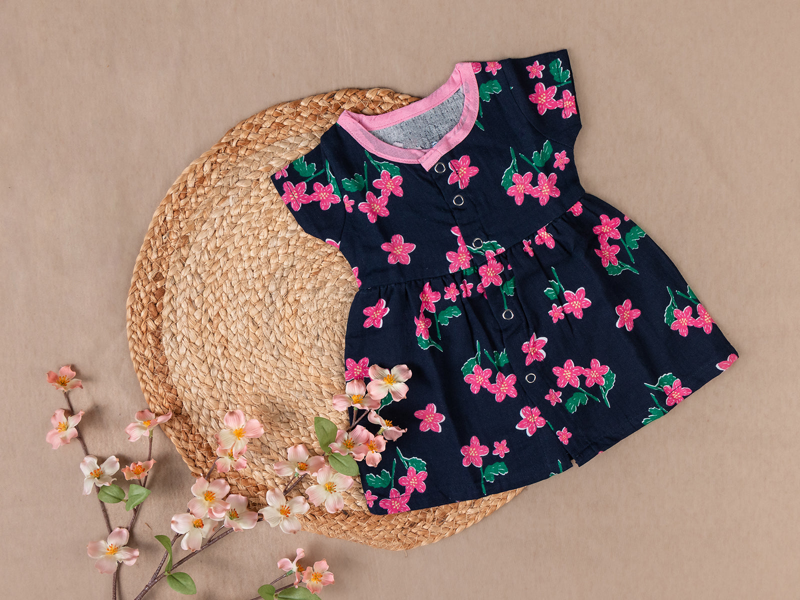 Navy Blue Frill Frock