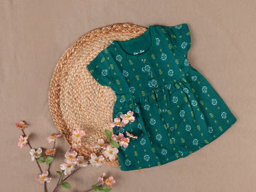 Green Leaf - Frill Frock