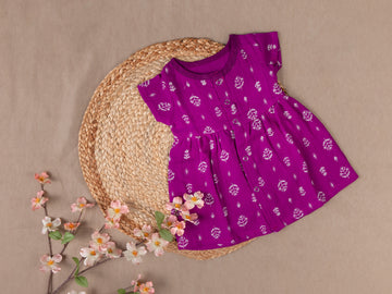Purple Leaf - Frill Frock