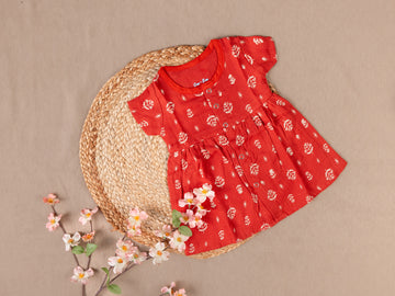 Brown Leaf - Frill Frock