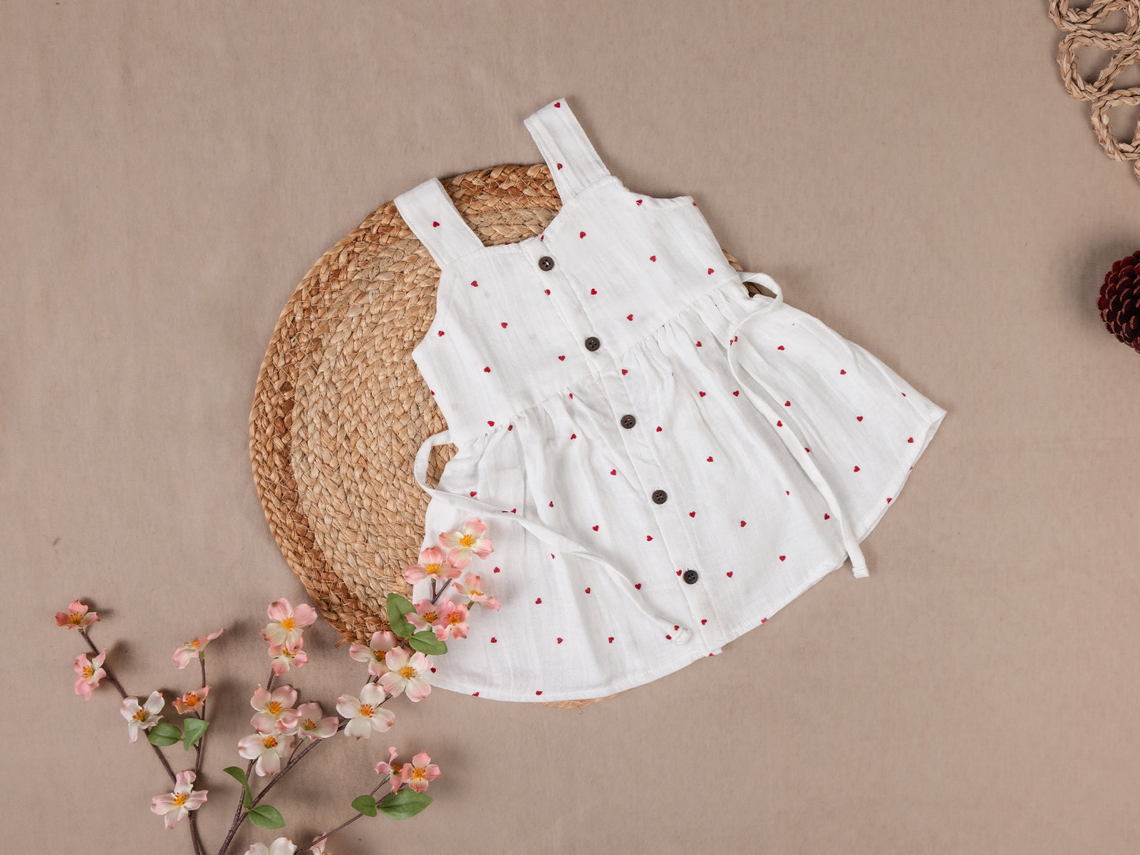 Red Heart Stripe Frock