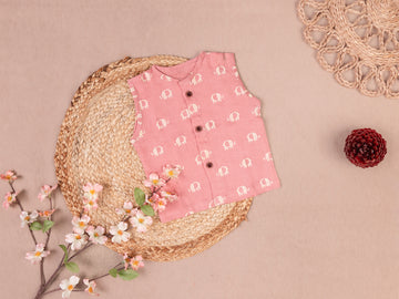 Lilac Elephant- Muslin Vest