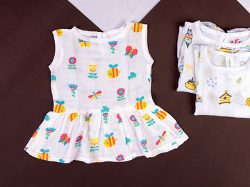 Blue Butterfly - Sleeveless Frock