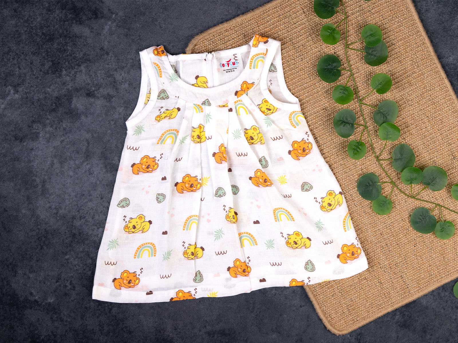 Teddy bear - Sleeveless Frocks