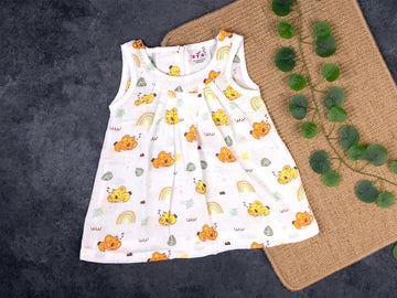 Teddy bear - Sleeveless Frocks