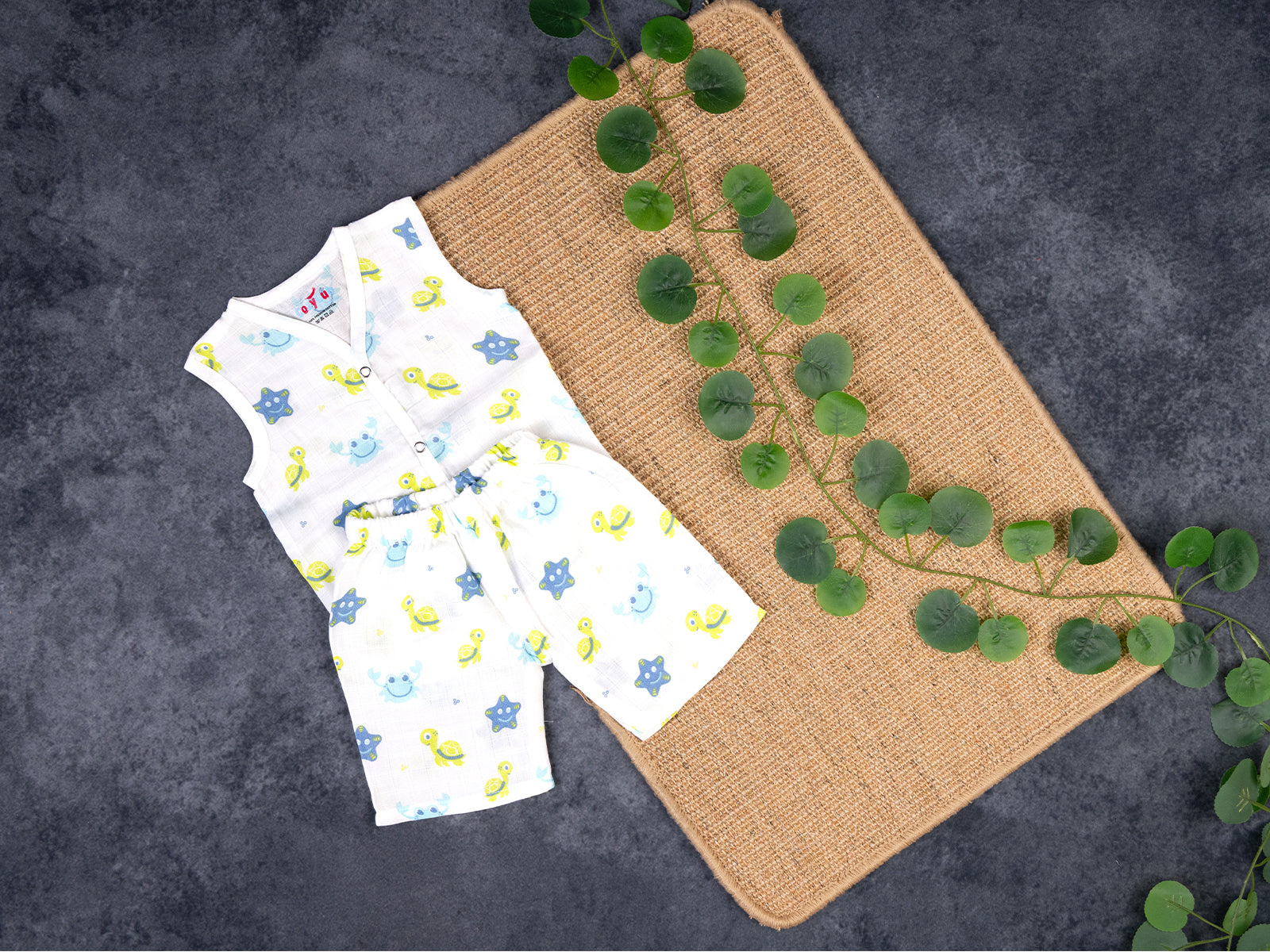 Ocean Friends Muslin Jabla Set