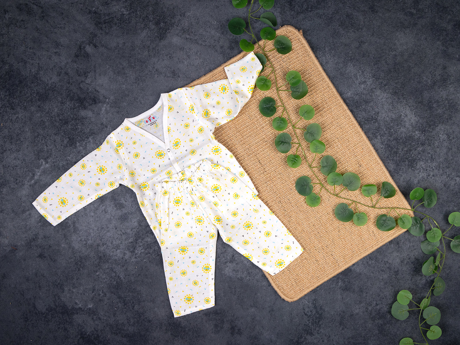 Sunshine Flower Print - Full Sleeve Night Suit