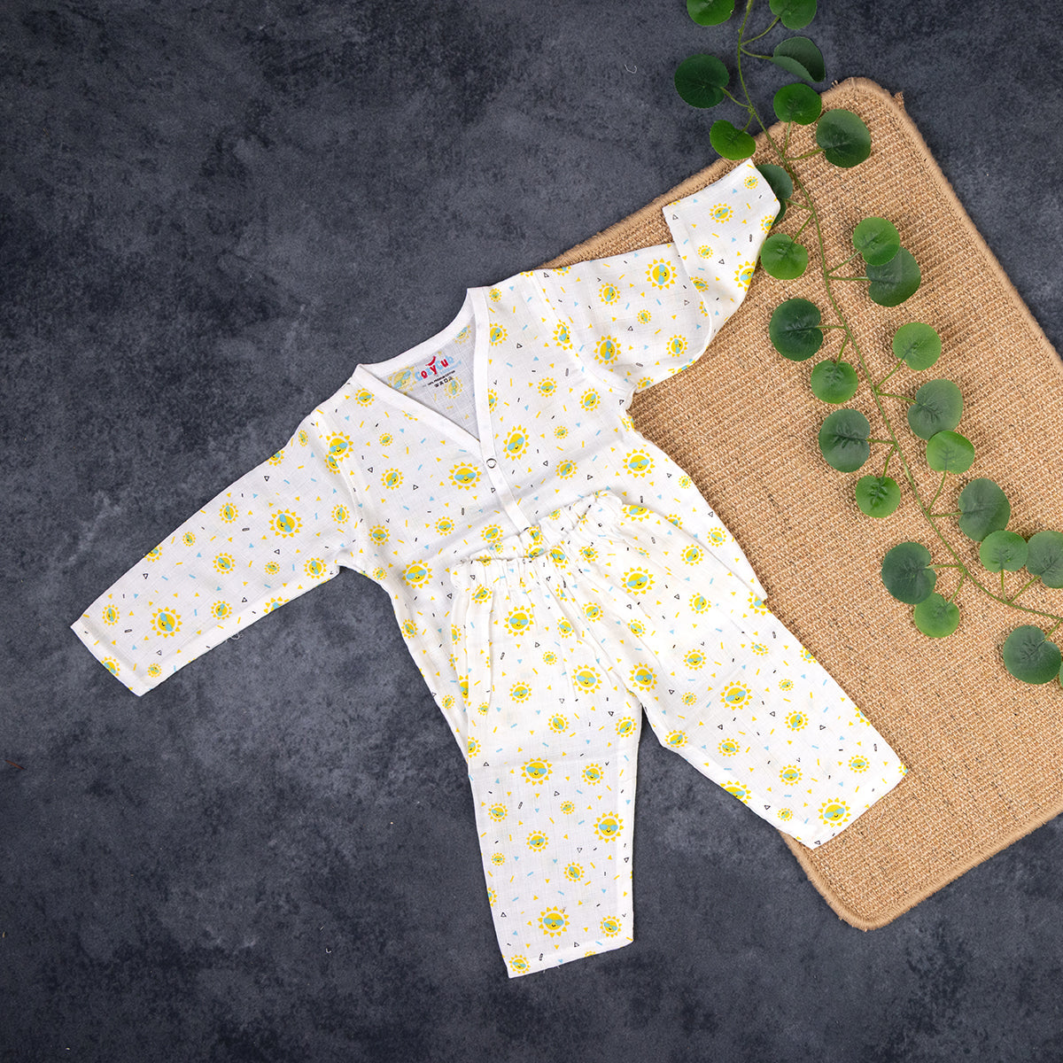Sunshine Flower Print - Full Sleeve Night Suit