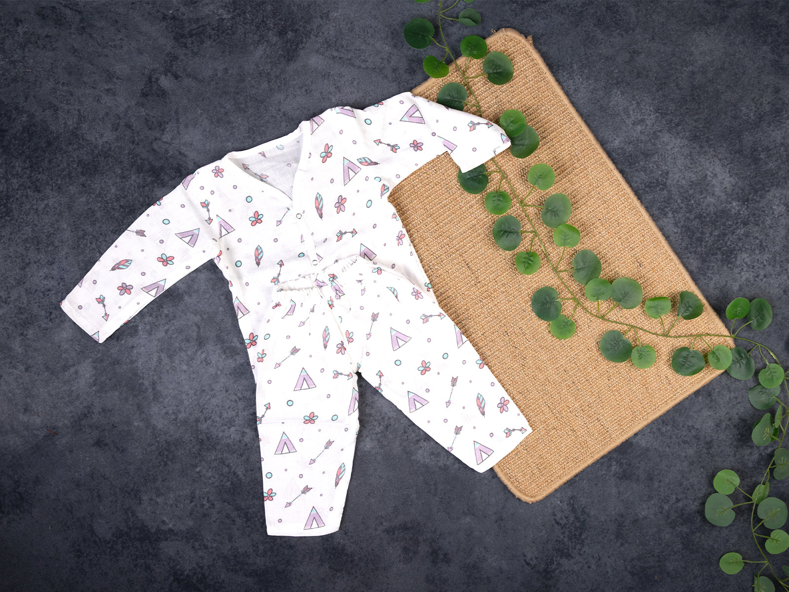 Boho Tribal Print  - Full Sleeve Night Suit