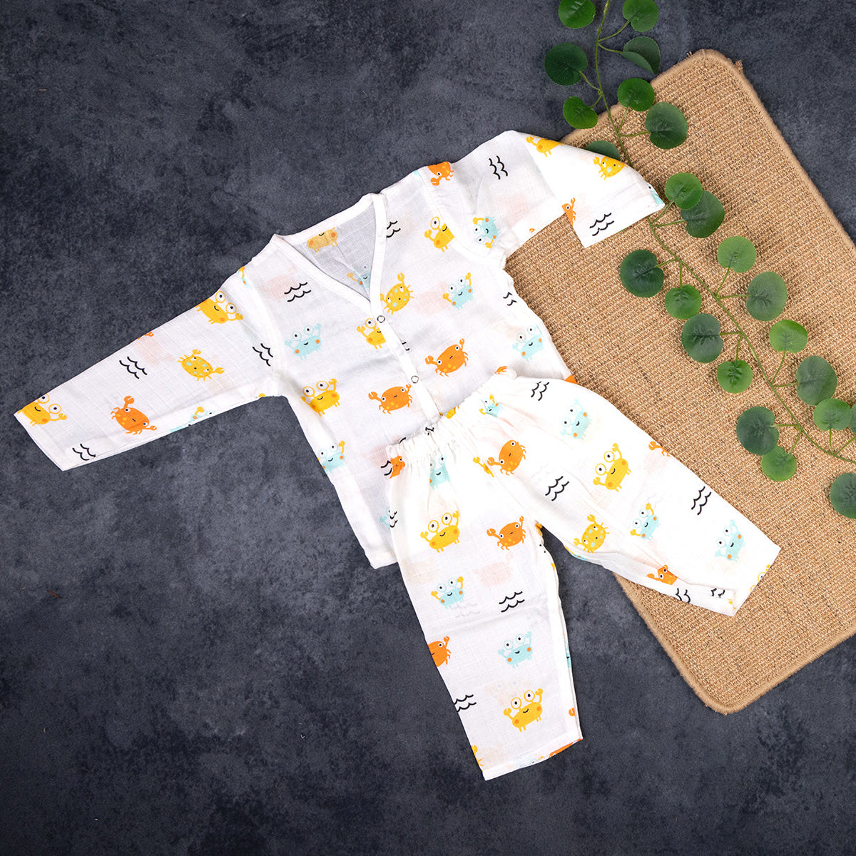 Playful Ocean Friends - Full Sleeve Night Suit