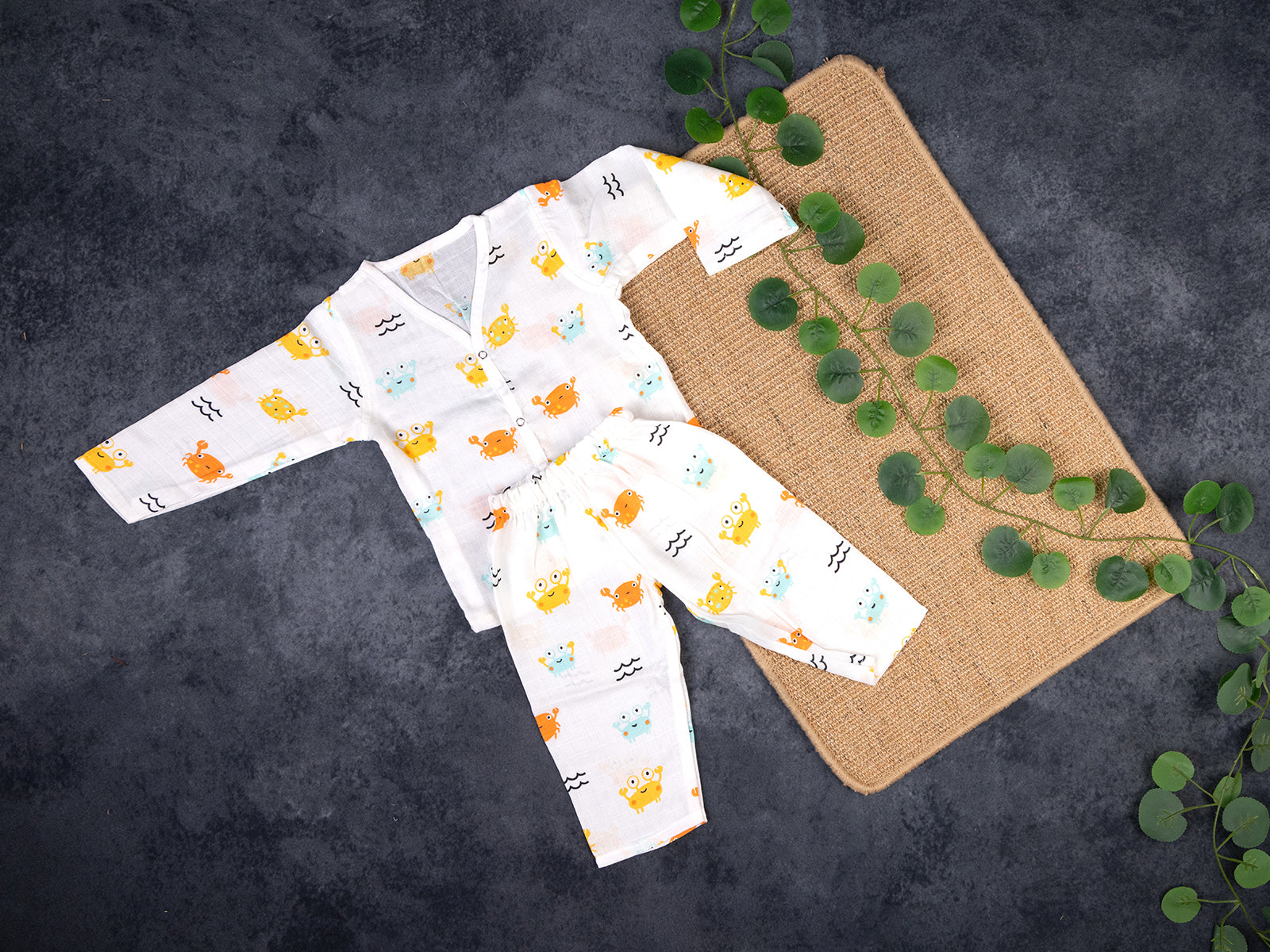 Playful Ocean Friends - Full Sleeve Night Suit