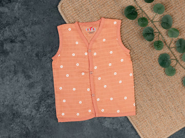 Brown Floral - Muslin Jabla