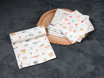 Delightful Cityscape - Premium Cotton Muslin Towels (75 cm x 150 cm)