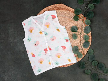 Adorable Smiling Vegetable - Muslin Jabla