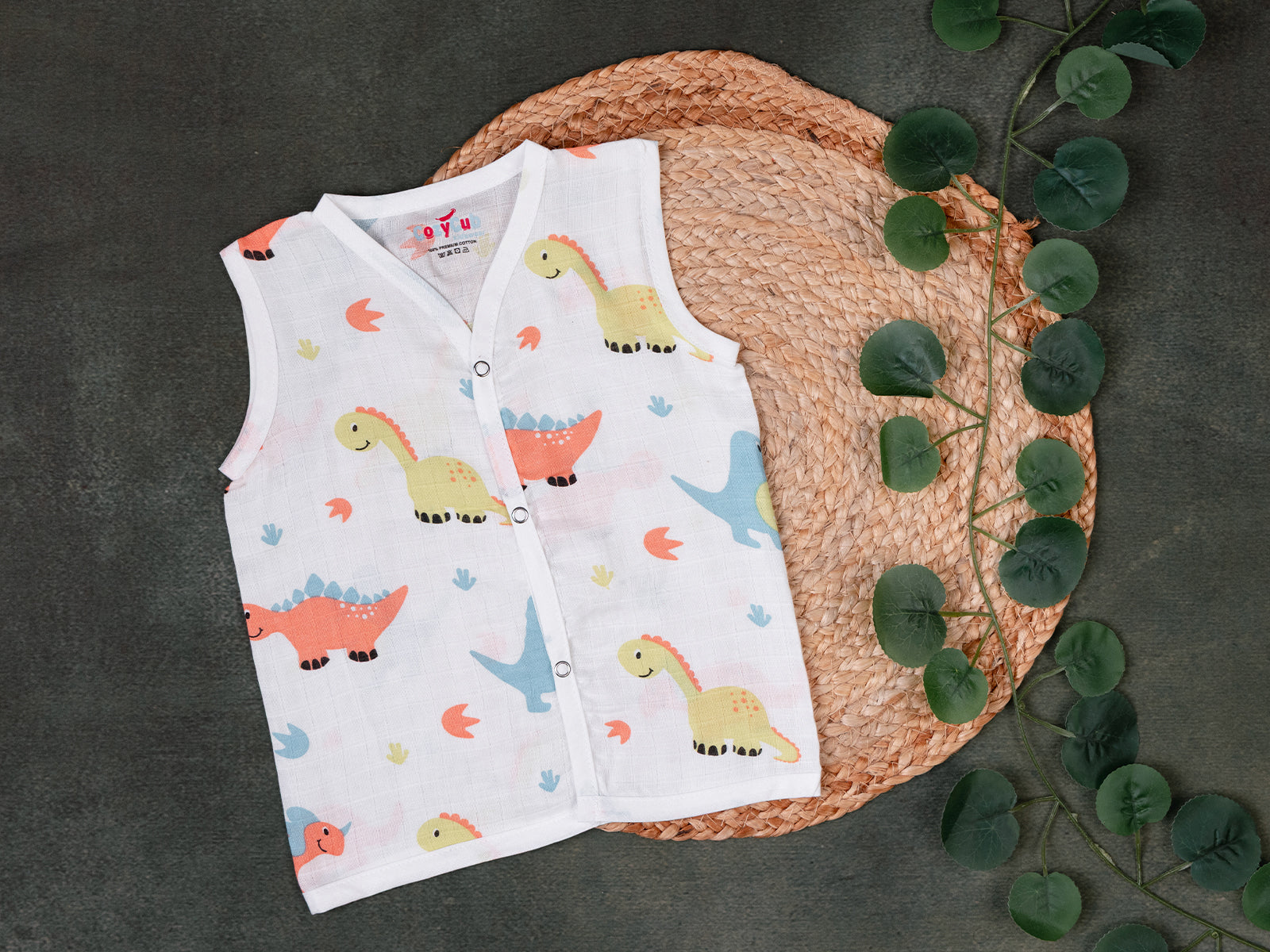 Charming Dinosaur - Muslin Jabla