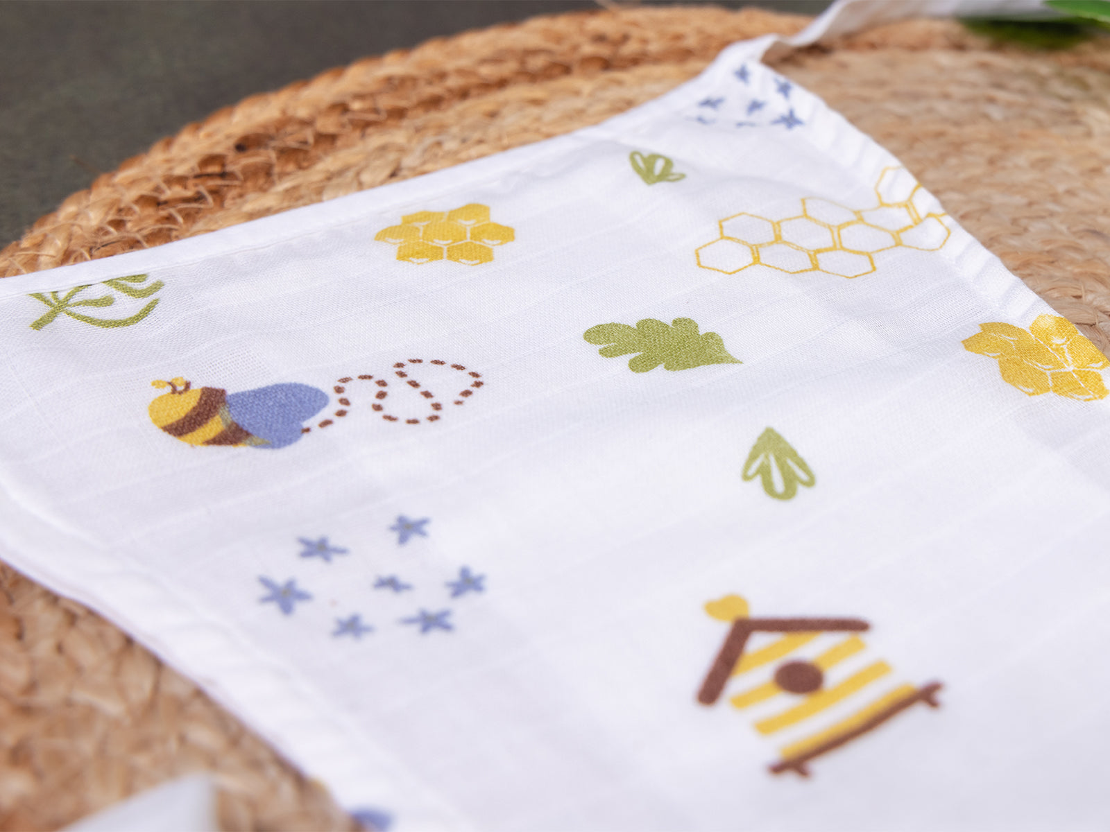 Honeycombs and  sunflowers- Muslin Nappy