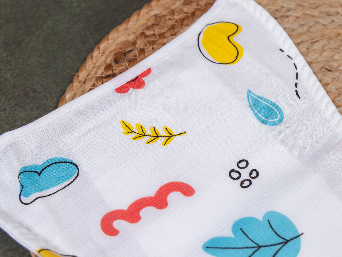 Colourful Whimsical Patterns - Muslin Nappy